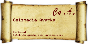 Csizmadia Avarka névjegykártya